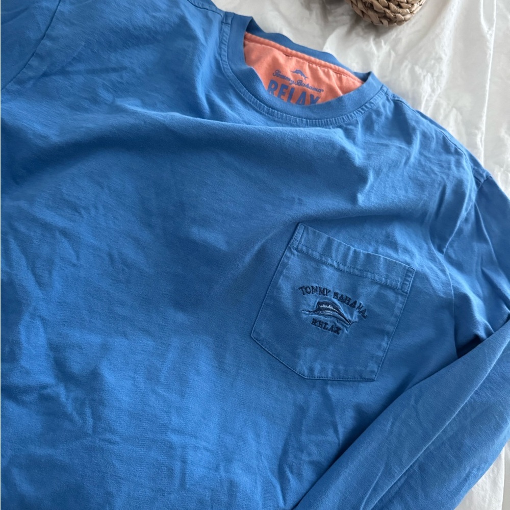 Tommy Bahama Blue Long Sleeve Tee
